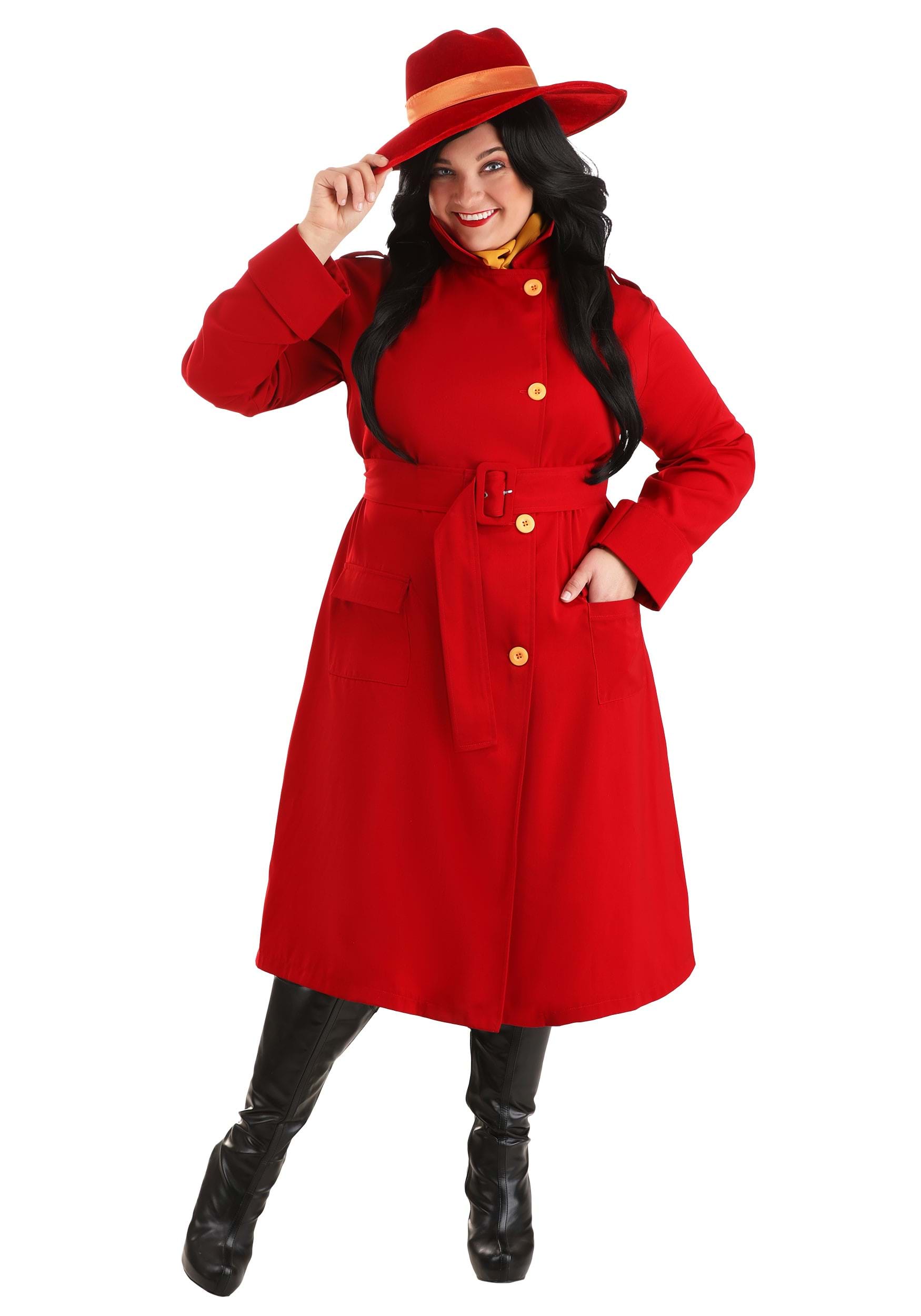 Image of Plus Size Women's Authentic Carmen Sandiego Costume ID FUN2469PL-1X