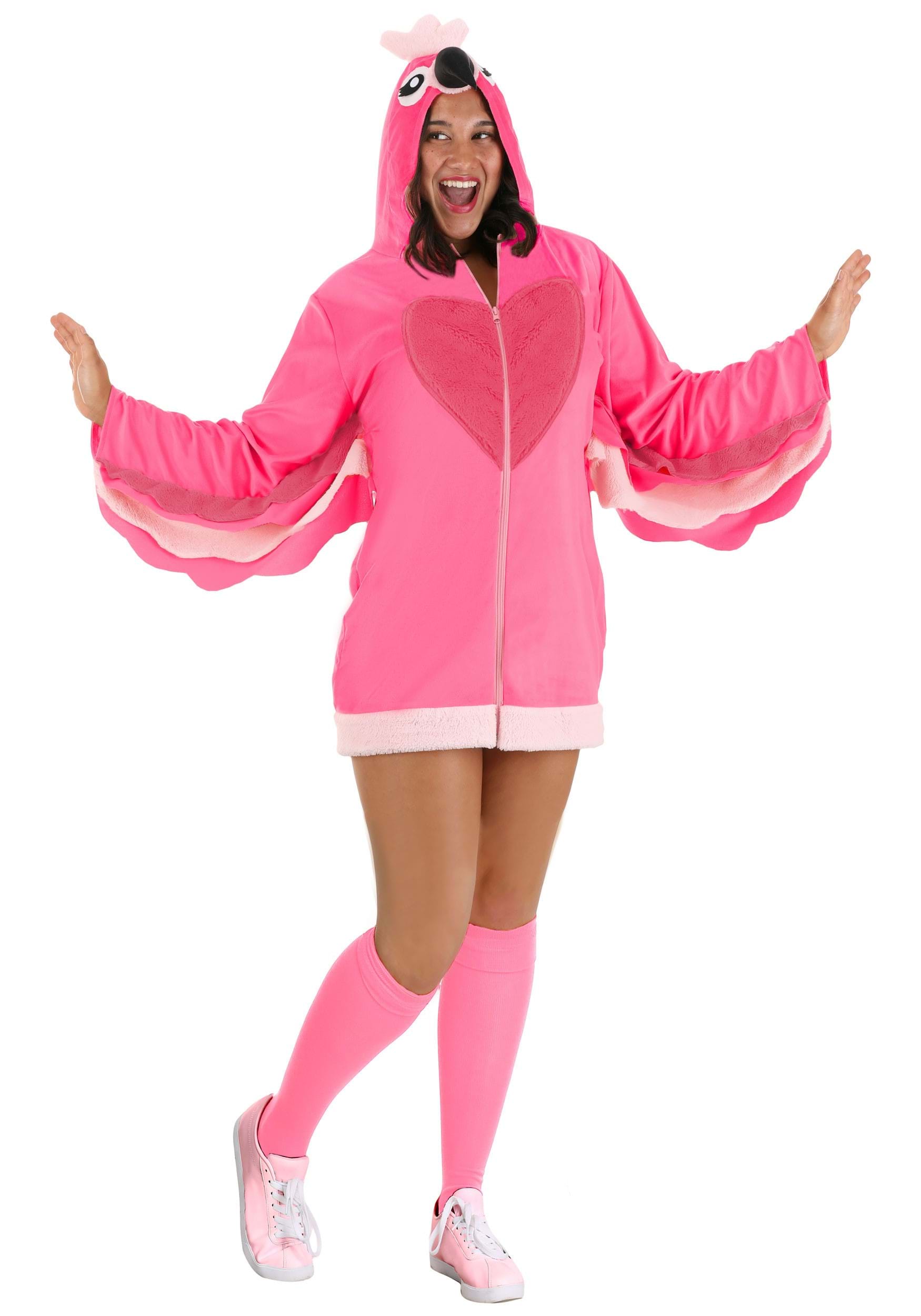 Image of Plus Size Women's Fancy Flamingo Costume Dress ID FUN4644PL-1X