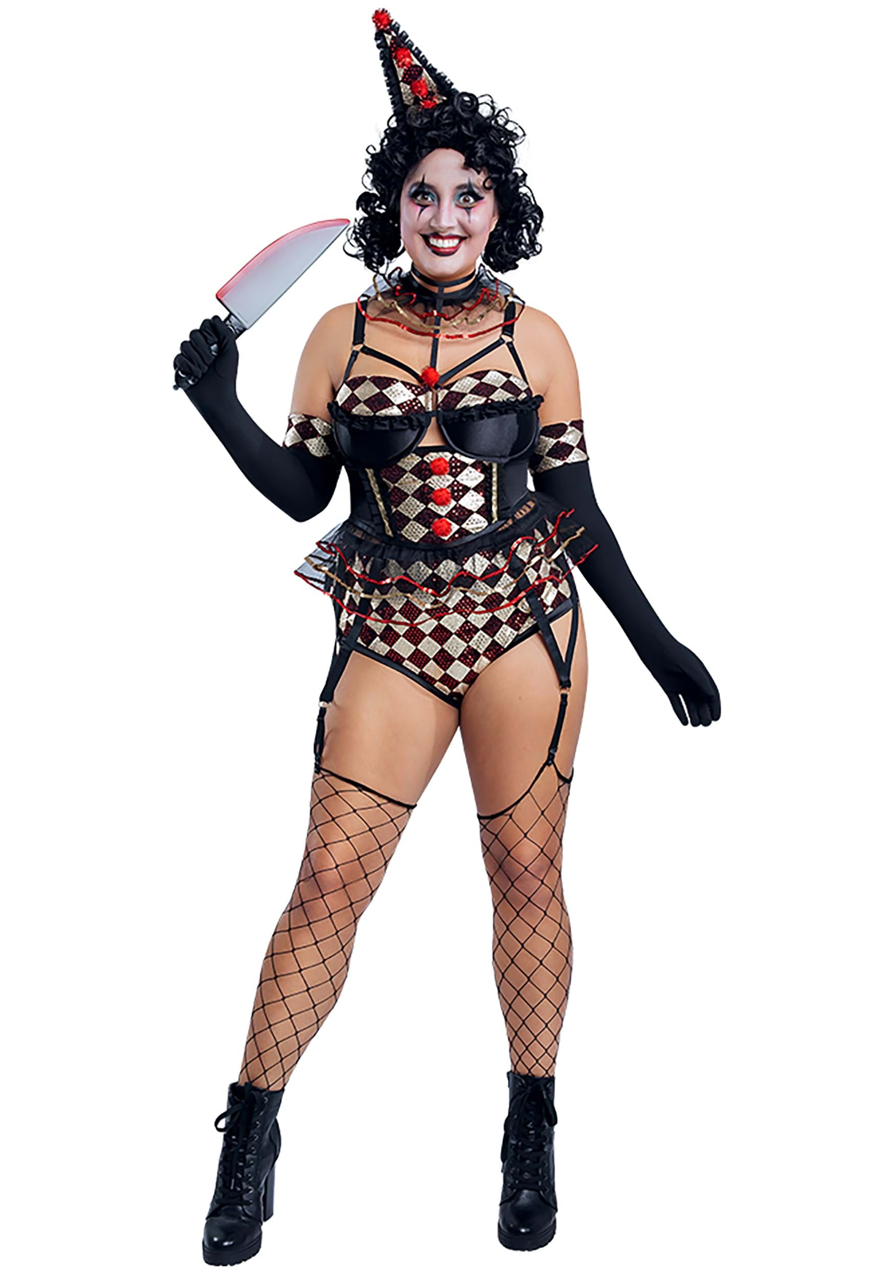 Image of Plus Size Women's Killer Clown Costume ID SLS2208X-1X