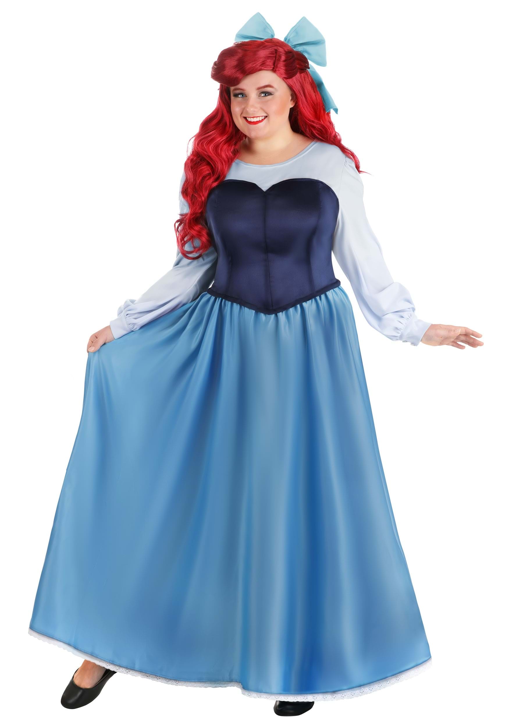 Image of Plus Size Women's The Little Mermaid Ariel Blue Dress Costume ID FUN3195PL-5X