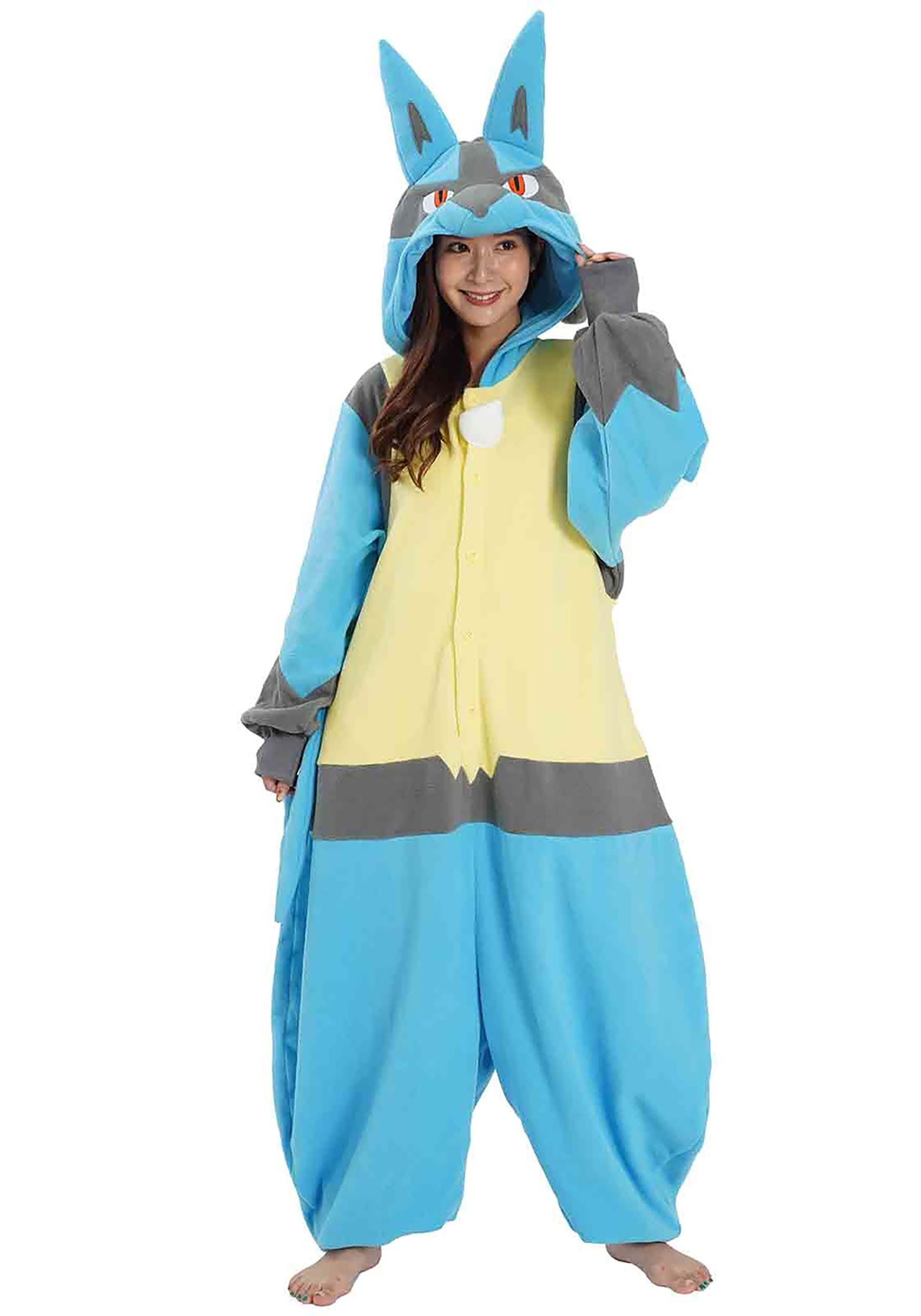 Image of Pokemon Lucario Adult Kigurumi Costume | Pokemon Costumes ID SZSZCKGTPC132-ST