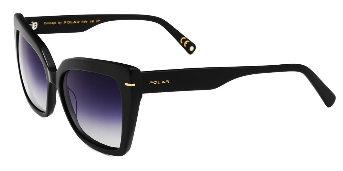 Image of Polar GOLD 124 77 Óculos de Sol Pretos Masculino BRLPT