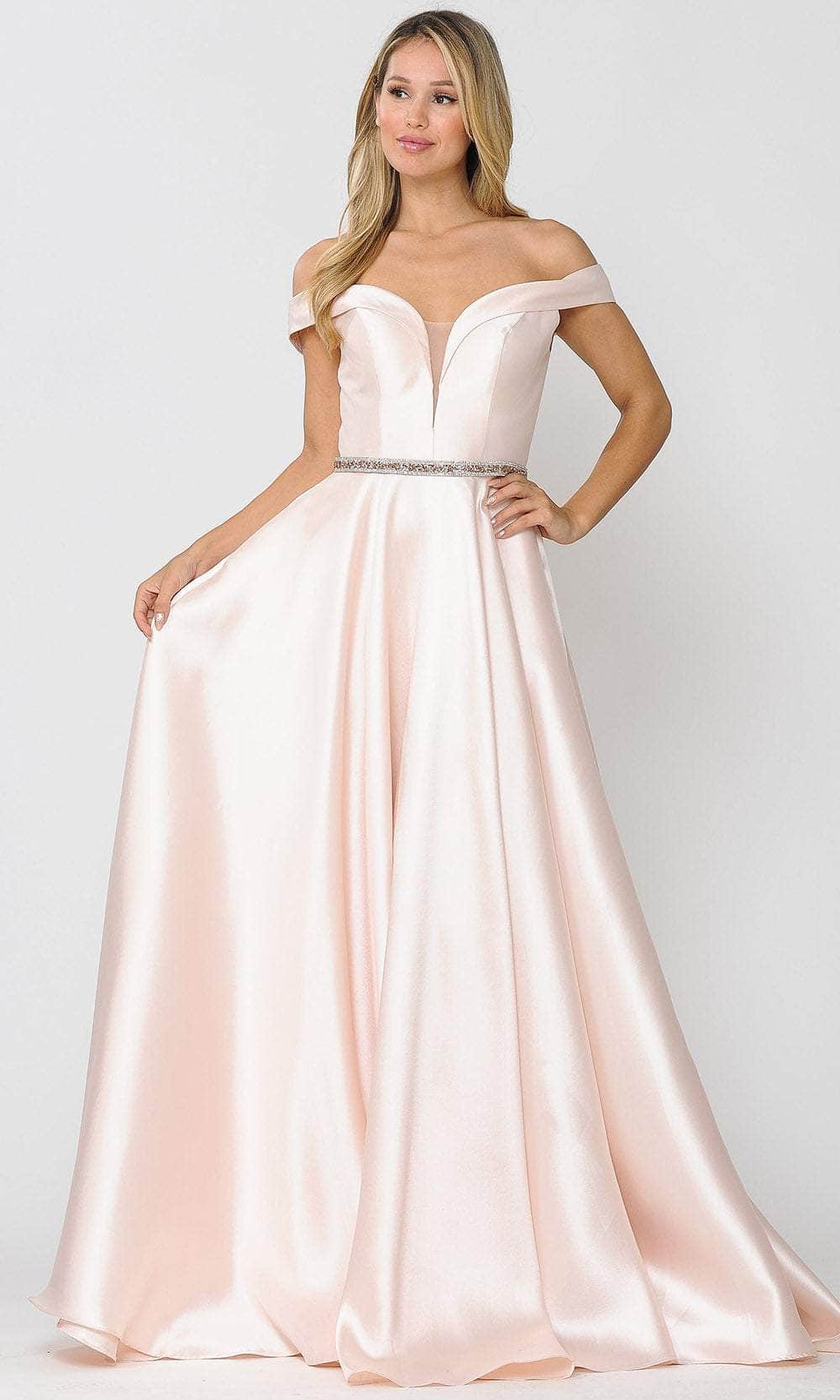 Image of Poly USA 8686 - Off-Shoulder Sweetheart A-line Gown