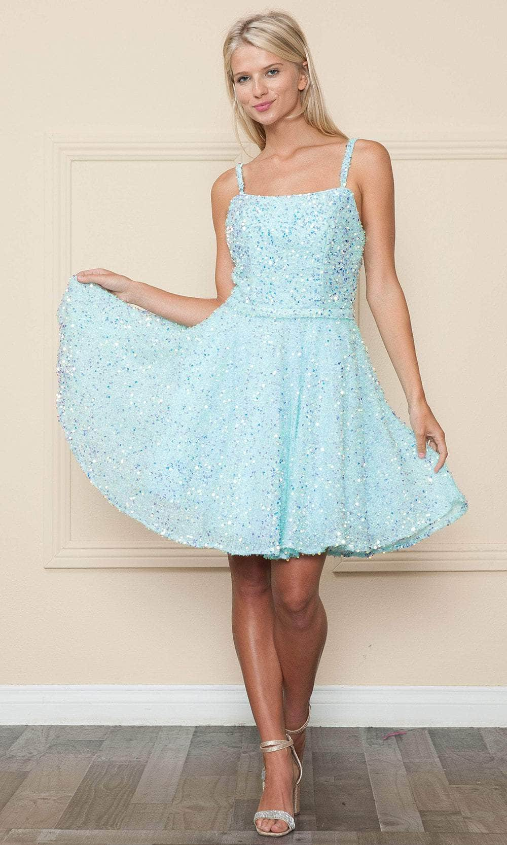 Image of Poly USA 8930 - Sequin A-Line Cocktail Dress