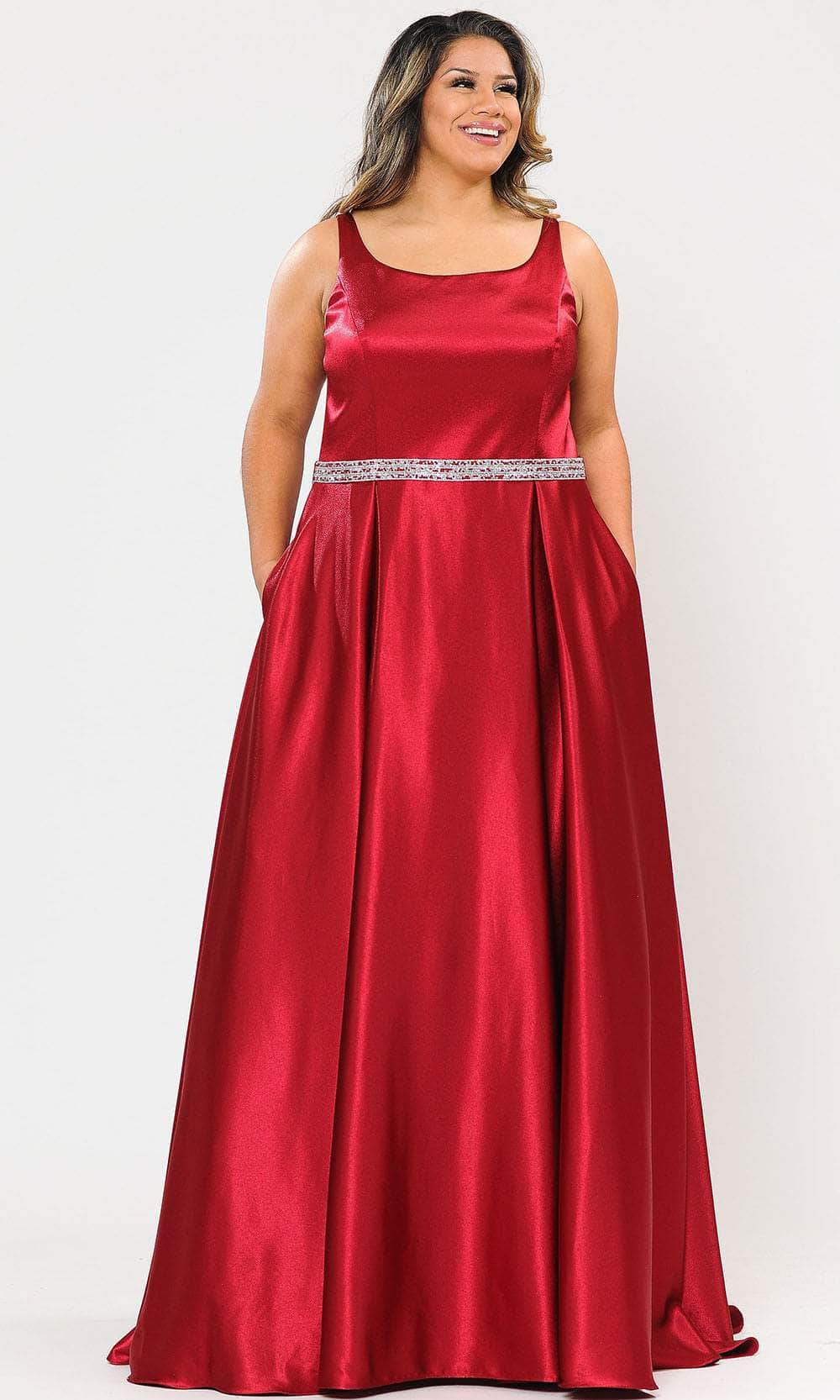 Image of Poly USA W1010 - Sleeveless Scoop Neck Evening Gown