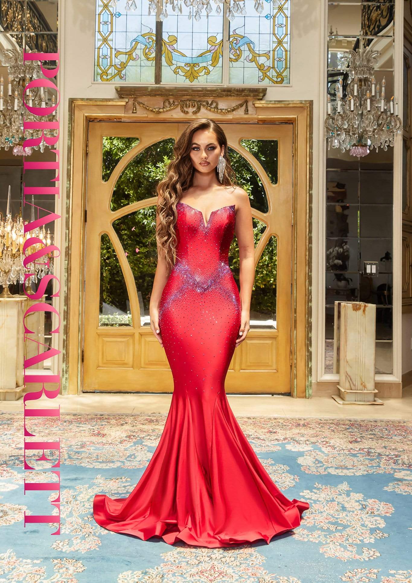 Image of Portia and Scarlett - PS22242 Stellar Beaded Strapless Mermaid Gown