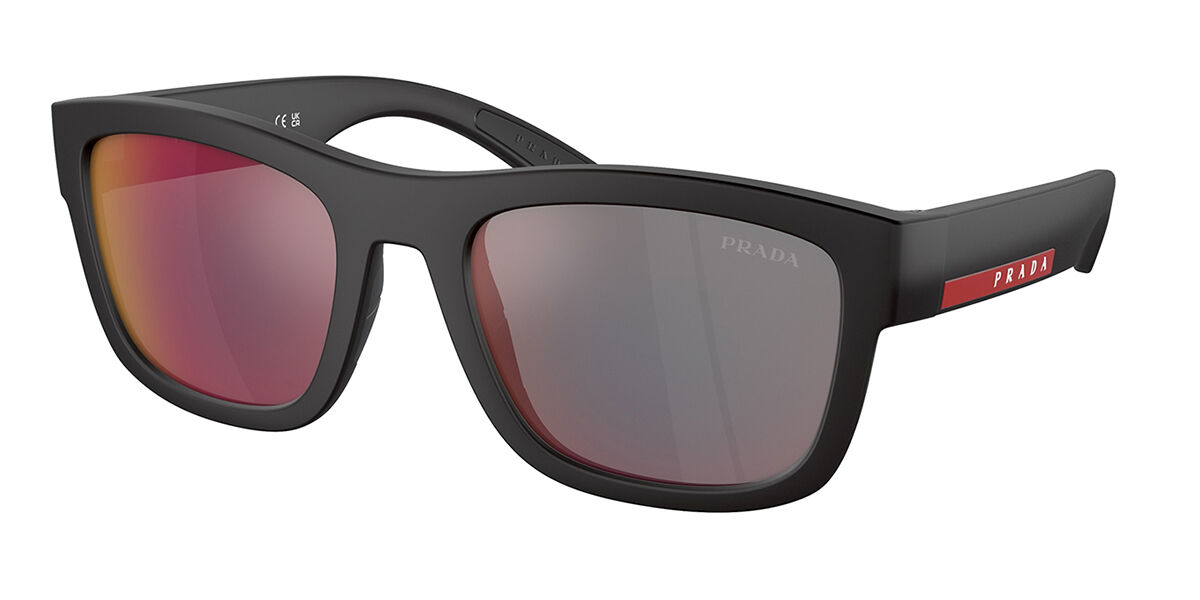 Image of Prada Linea Rossa PS01ZS DG008F Óculos de Sol Pretos Masculino BRLPT