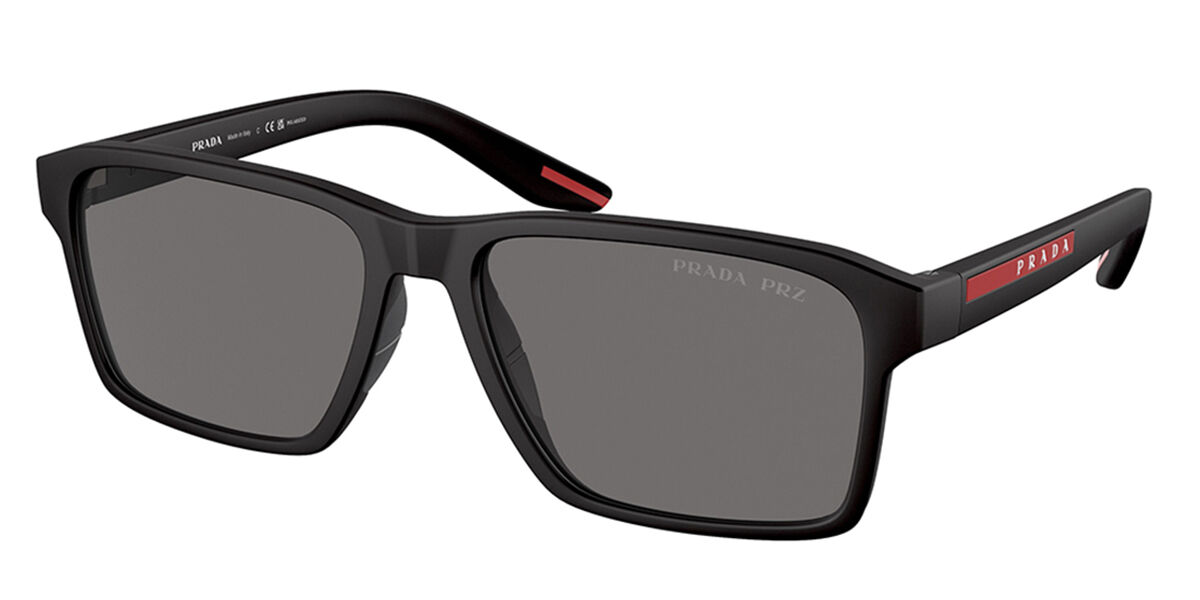Image of Prada Linea Rossa PS05YSF Formato Asiático Polarized DG002G Óculos de Sol Pretos Masculino BRLPT