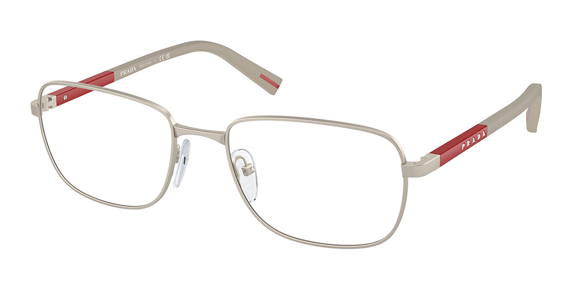 Image of Prada Linea Rossa PS52QV 18X1O1 Gafas Recetadas para Hombre Plateadas ESP