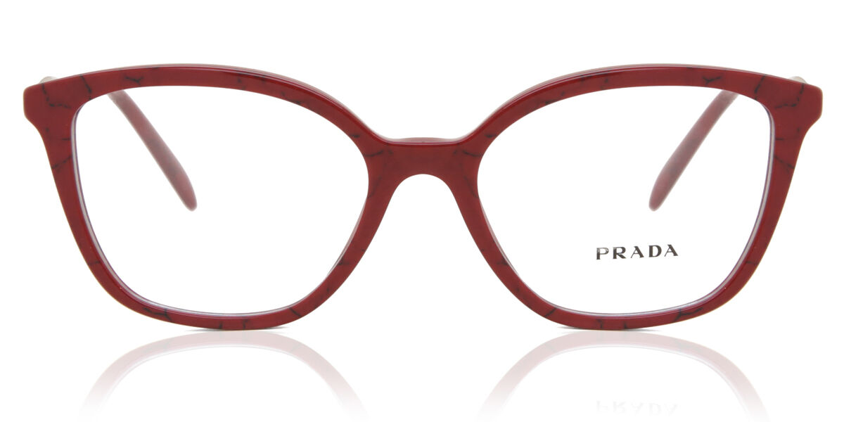 Image of Prada PR 02ZV 15D1O1 Óculos de Grau Vermelhos Feminino BRLPT
