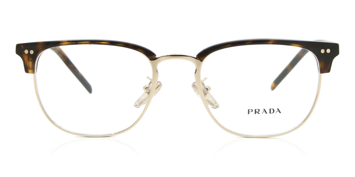 Image of Prada PR 11ZVD Asian Fit 2AU1O1 Óculos de Grau Dourados Masculino PRT