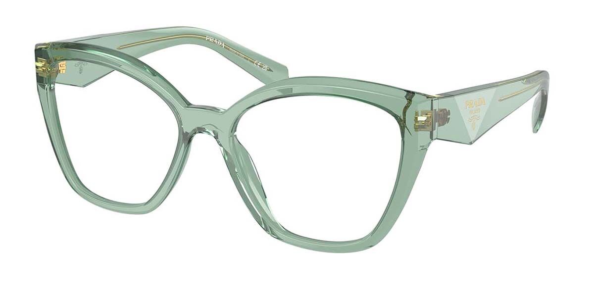 Image of Prada PR 20ZV 11R1O1 52 Zielone Damskie Okulary Korekcyjne PL