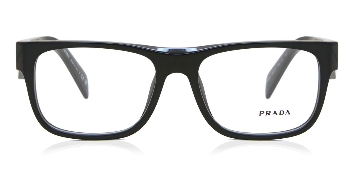 Image of Prada PR 22ZV 16K1O1 Óculos de Grau Pretos Masculino PRT