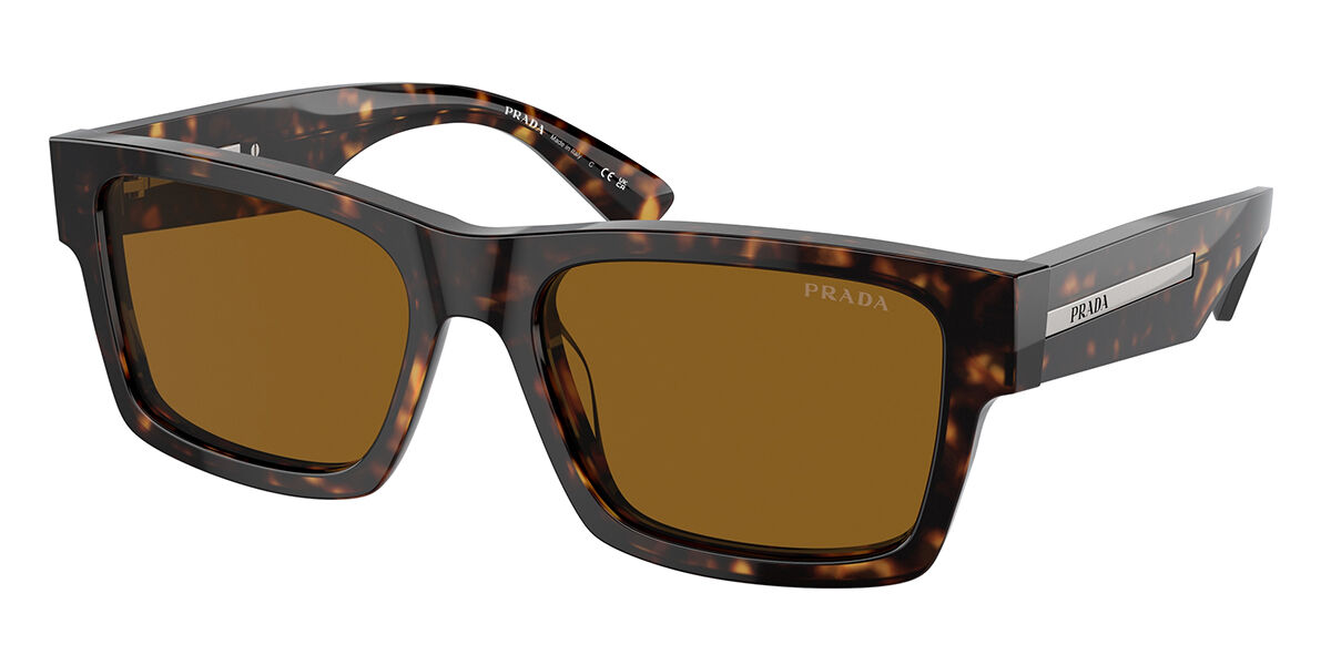 Image of Prada PR 25ZSF Asian Fit 2AU0B0 Óculos de Sol Tortoiseshell Masculino PRT