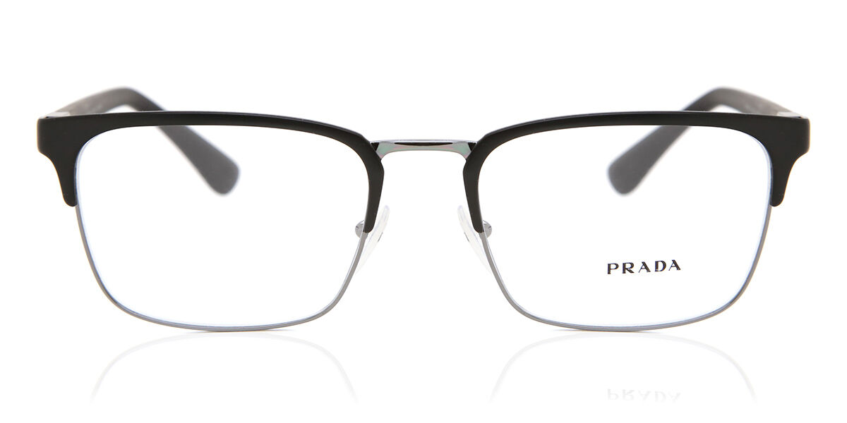 Image of Prada PR 54TV 1BO1O1 55 Czarne Męskie Okulary Korekcyjne PL