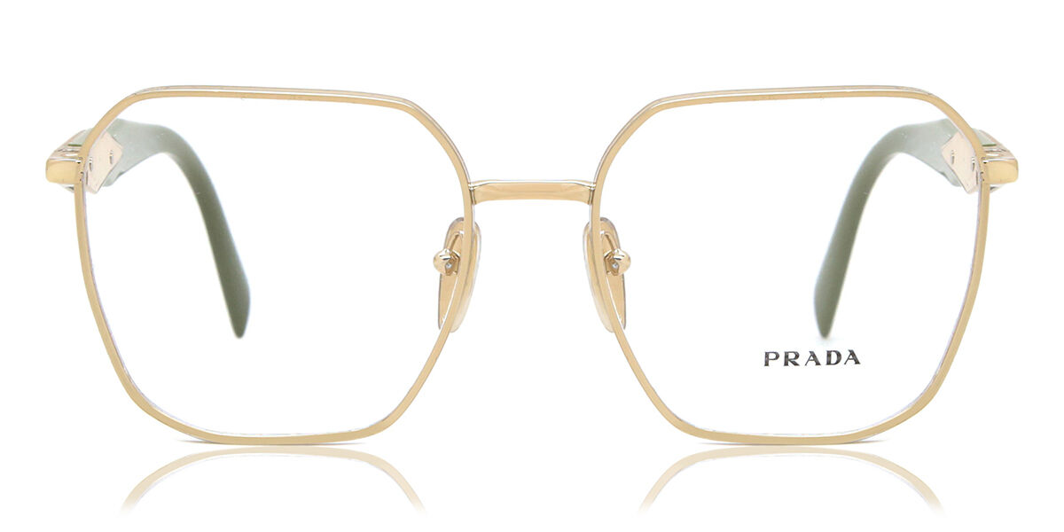 Image of Prada PR 56ZV Asian Fit 5AK1O1 Óculos de Grau Dourados Feminino PRT