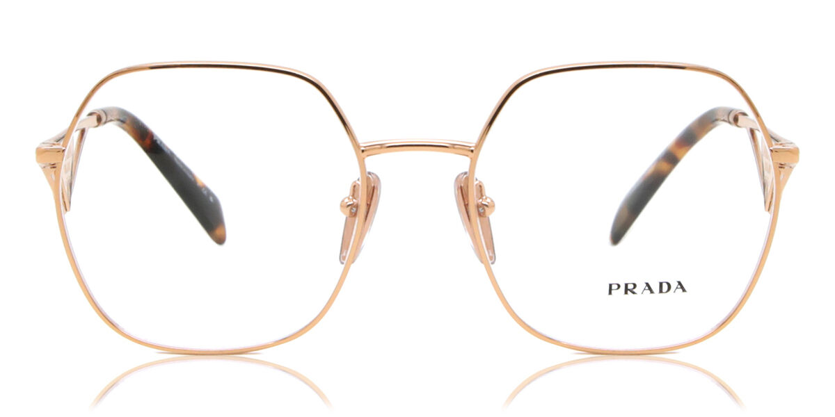 Image of Prada PR 59ZV SVF1O1 Óculos de Grau Rose-Dourados Feminino PRT