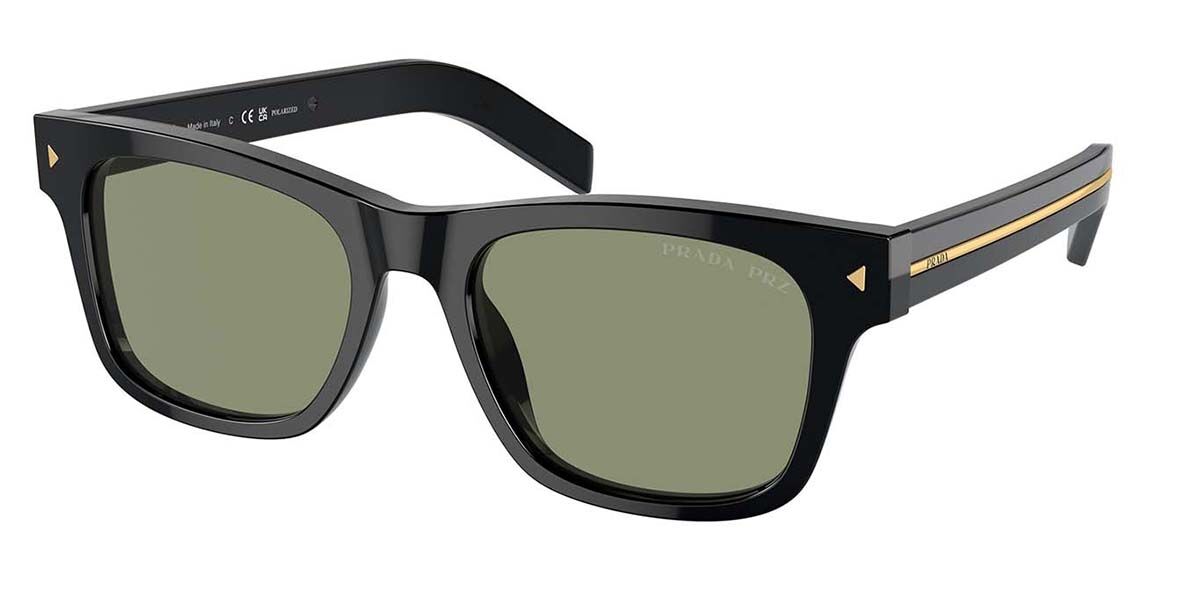 Image of Prada PR A17S Polarized 16K20G Óculos de Sol Pretos Masculino BRLPT