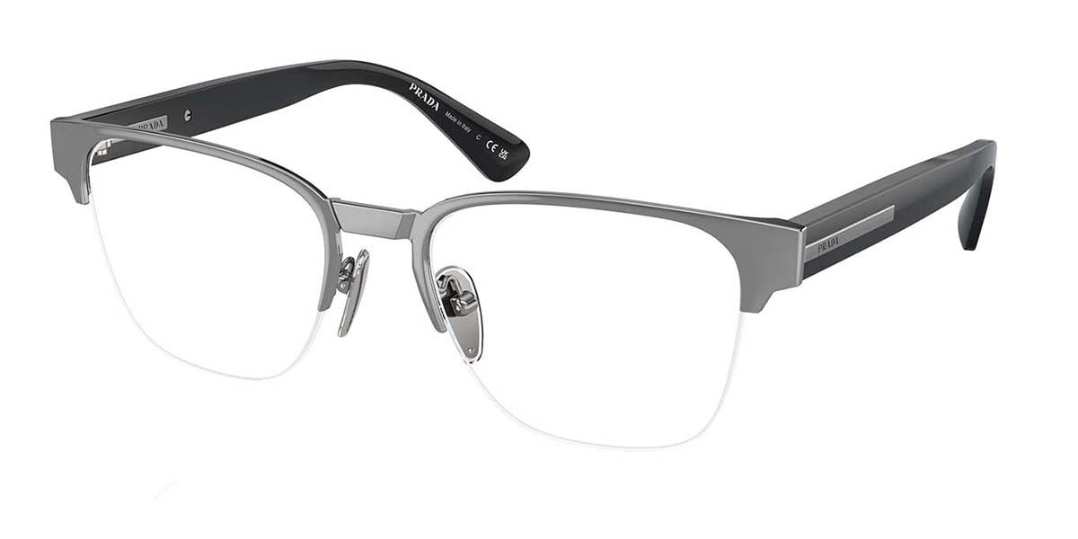 Image of Prada PR A52V 5AV1O1 Óculos de Grau Gunmetal Masculino BRLPT