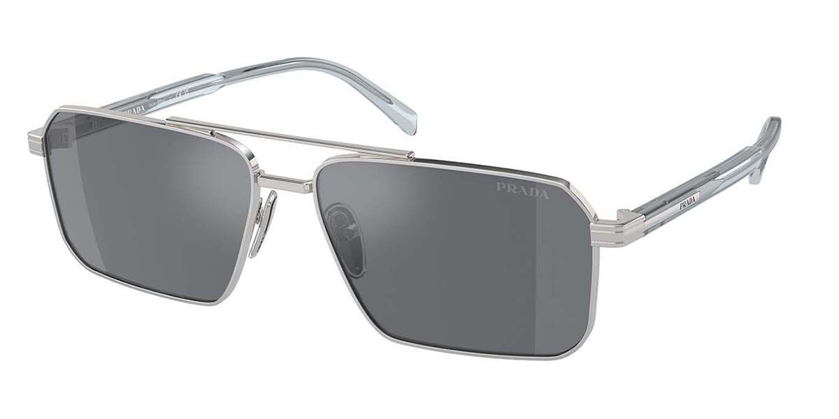 Image of Prada PR A57S 1BC175 Gafas de Sol para Hombre Plateadas ESP