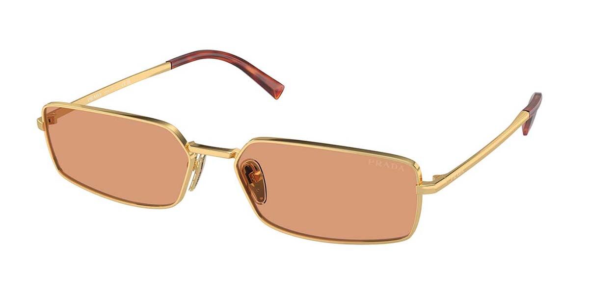 Image of Prada PR A60S 5AK07V 59 Lunettes De Soleil Femme Dorées FR