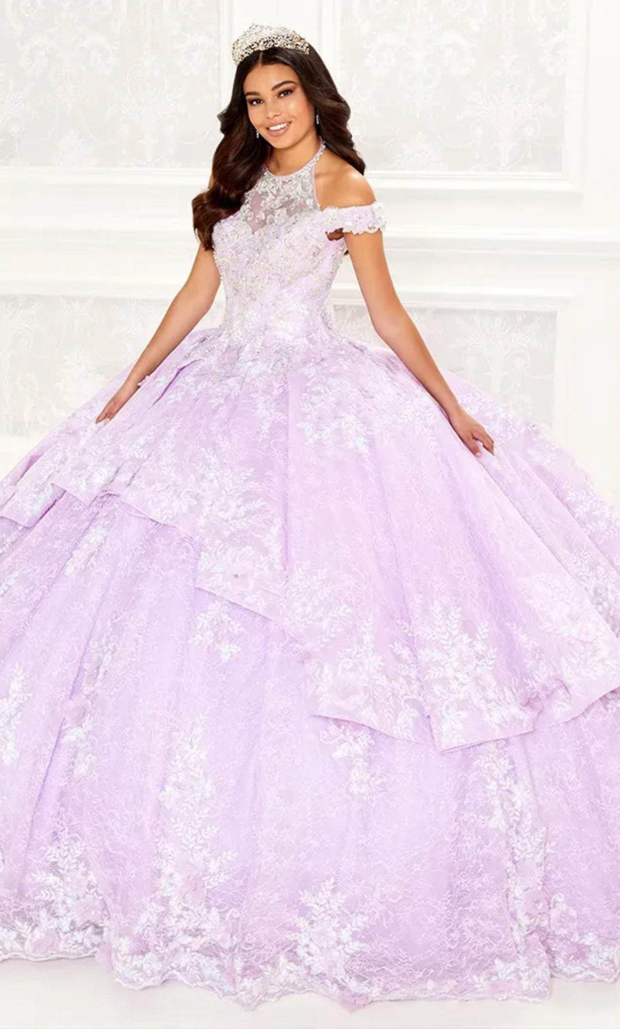 Image of Princesa by Ariana Vara PR30089 - Off Shoulder Pleated Ballgown