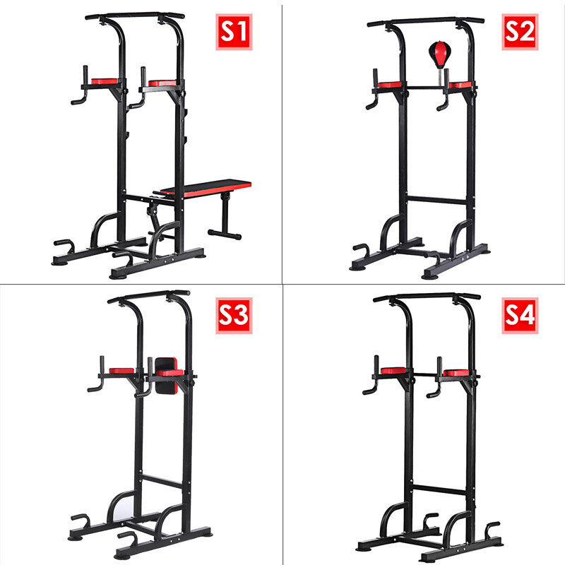 Image of Pull-ups Equipment With A Supine Plate Boxing Ball Adjustable Single And Double Bar Non-slip Solid Home Fitness Sports E