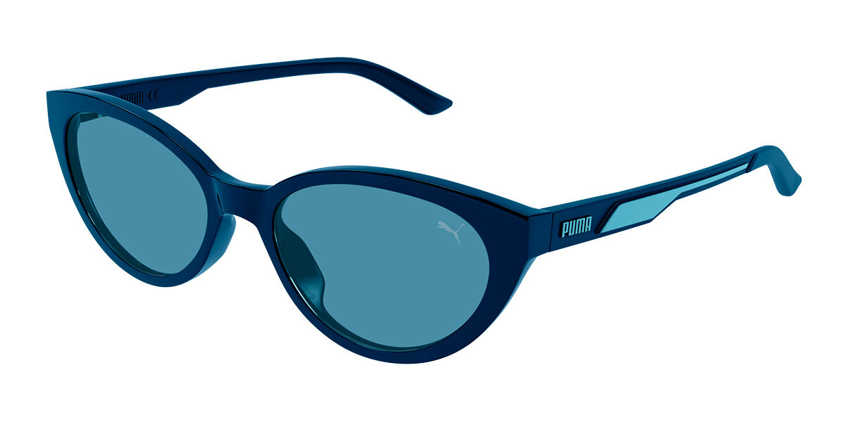 Image of Puma PU0386S 002 55 Lunettes De Soleil Femme Bleues FR