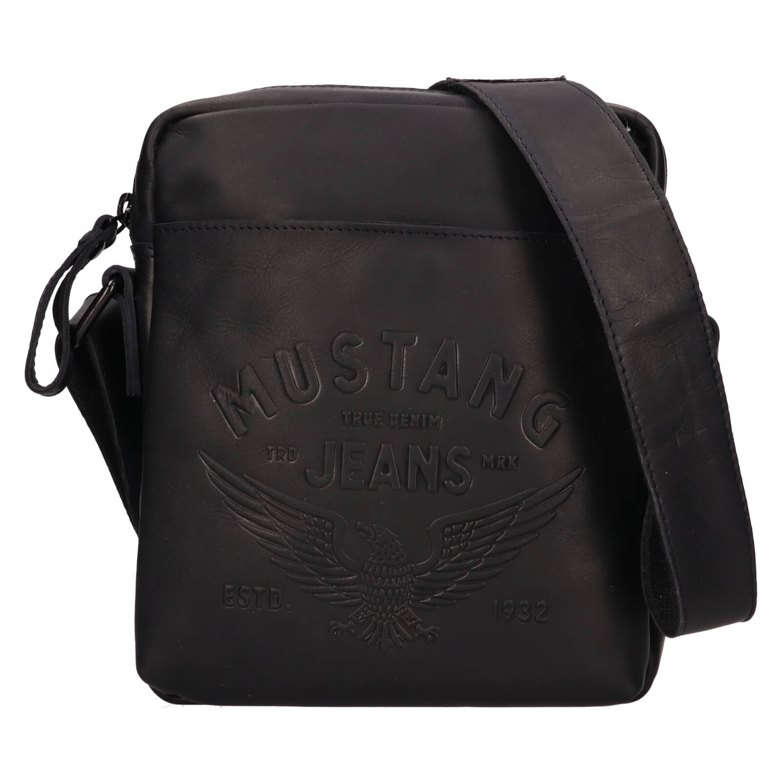Image of Pánská kožená taška přes rameno Mustang Demos - černá CZ