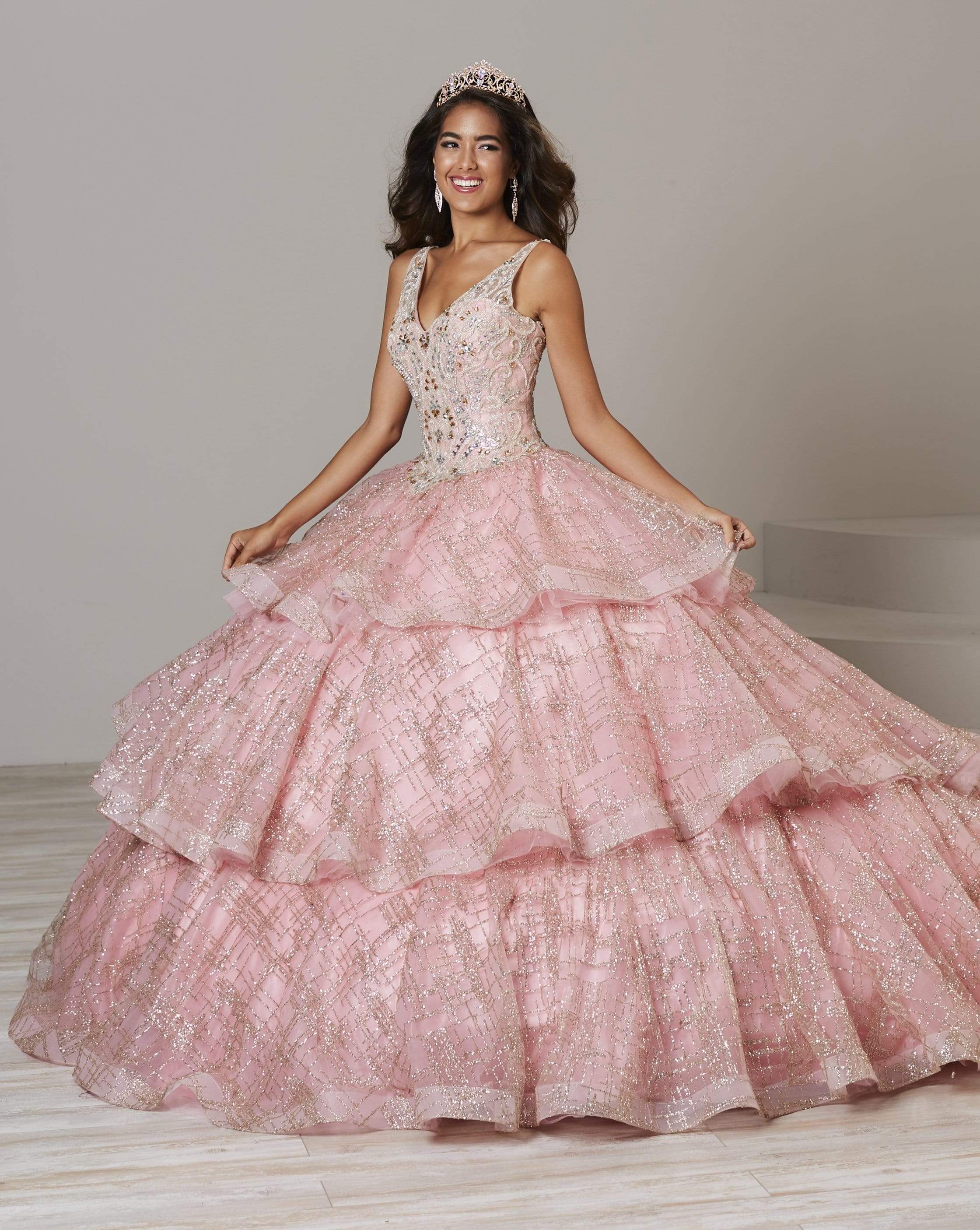 Image of Quinceanera Collection - 26921 Sleeveless Beaded Bodice Ballgown