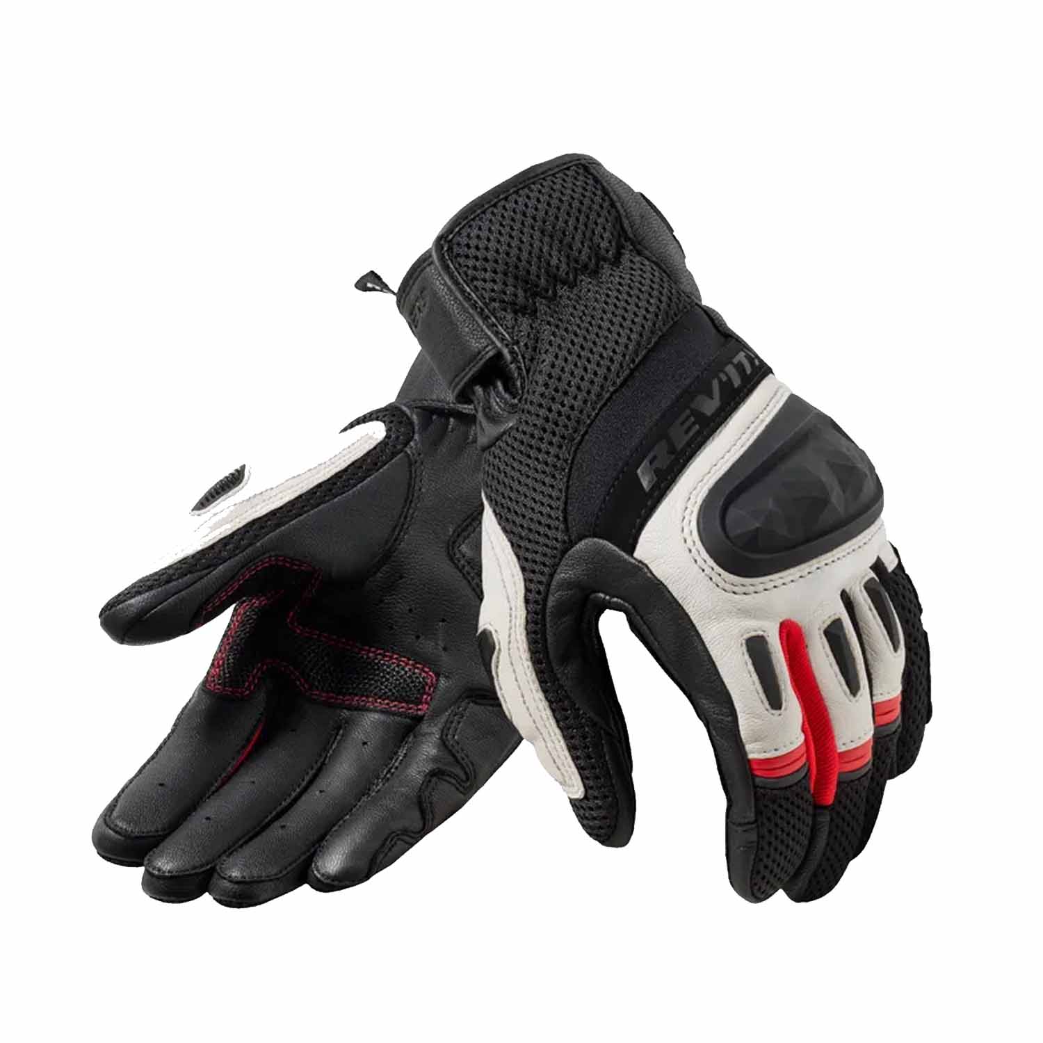 Image of REV'IT! Dirt 4 Gloves Black Red Größe M