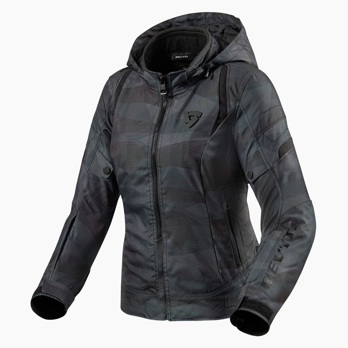 Image of REV'IT! Flare 2 Jacket Lady Camo Black Gray Size 36 EN