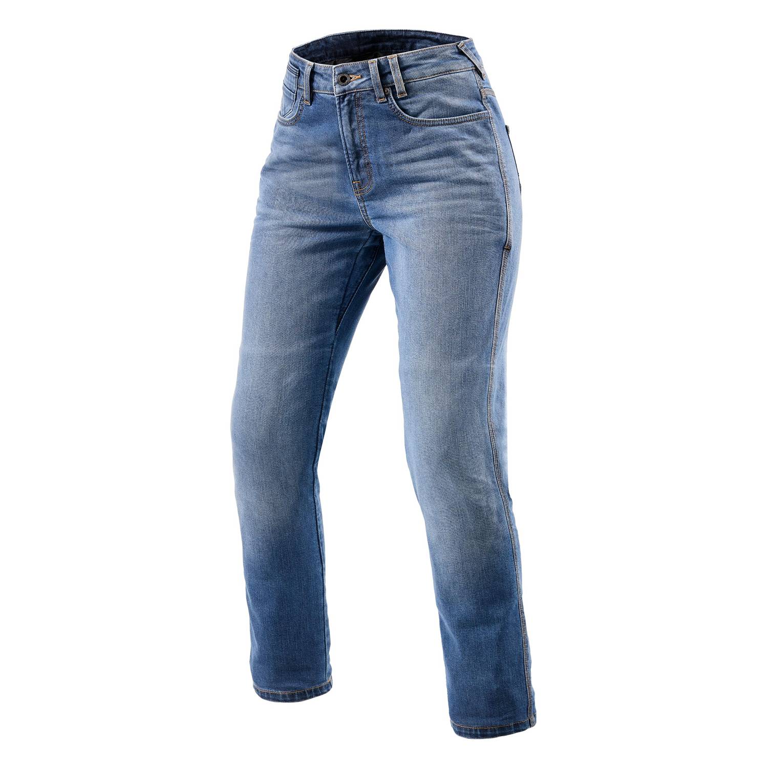 Image of REV'IT! Jeans Victoria 2 Ladies SF Classic Blue Used Motorcycle Jeans Size L32/W24 ID 8700001342797