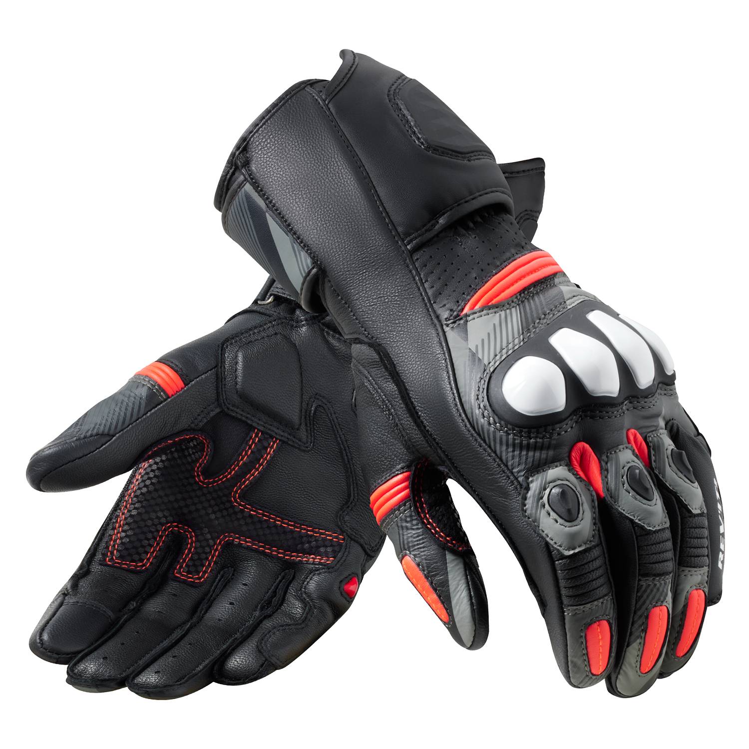 Image of REV'IT! League 2 Gants Noir Neon Rouge Taille M