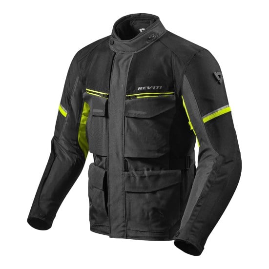 Image of REV'IT! Outback 3 Jacket Black Neon Yellow Size S ID 8700001264266