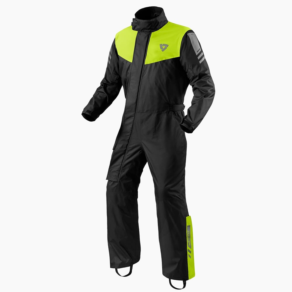 Image of REV'IT! Rain Suit Pacific 4 H2O Black Neon Yellow Size S ID 8700001371513