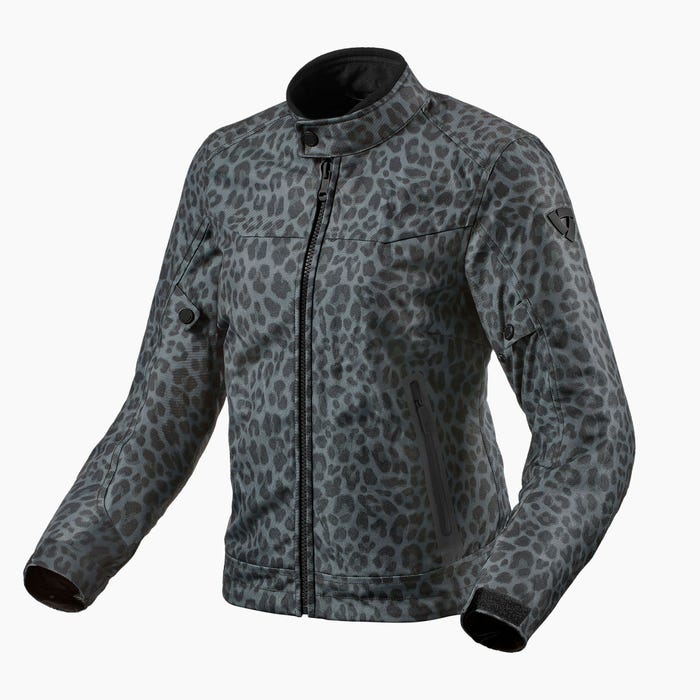 Image of REV'IT! Shade H2O Ladies Leopard Dark Grau Jacke Größe L