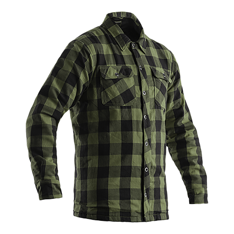 Image of RST Lumberjack Ce Mens Textile Shirt Grün Jacke Größe 40