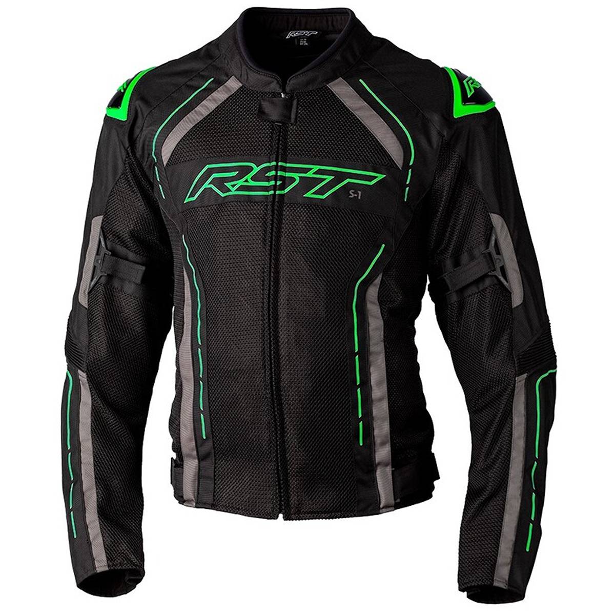 Image of RST S-1 Mesh Jacket Black Green Grey Größe 48