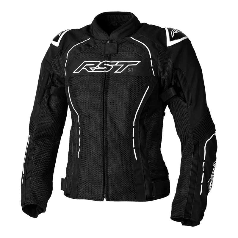 Image of RST S1 Mesh Ce Ladies Textile Schwarz Weiß Jacke Größe 12