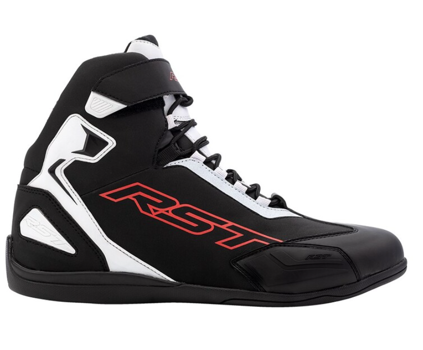 Image of RST Sabre Moto Shoe Mens Ce Boot Black White Red Talla 43