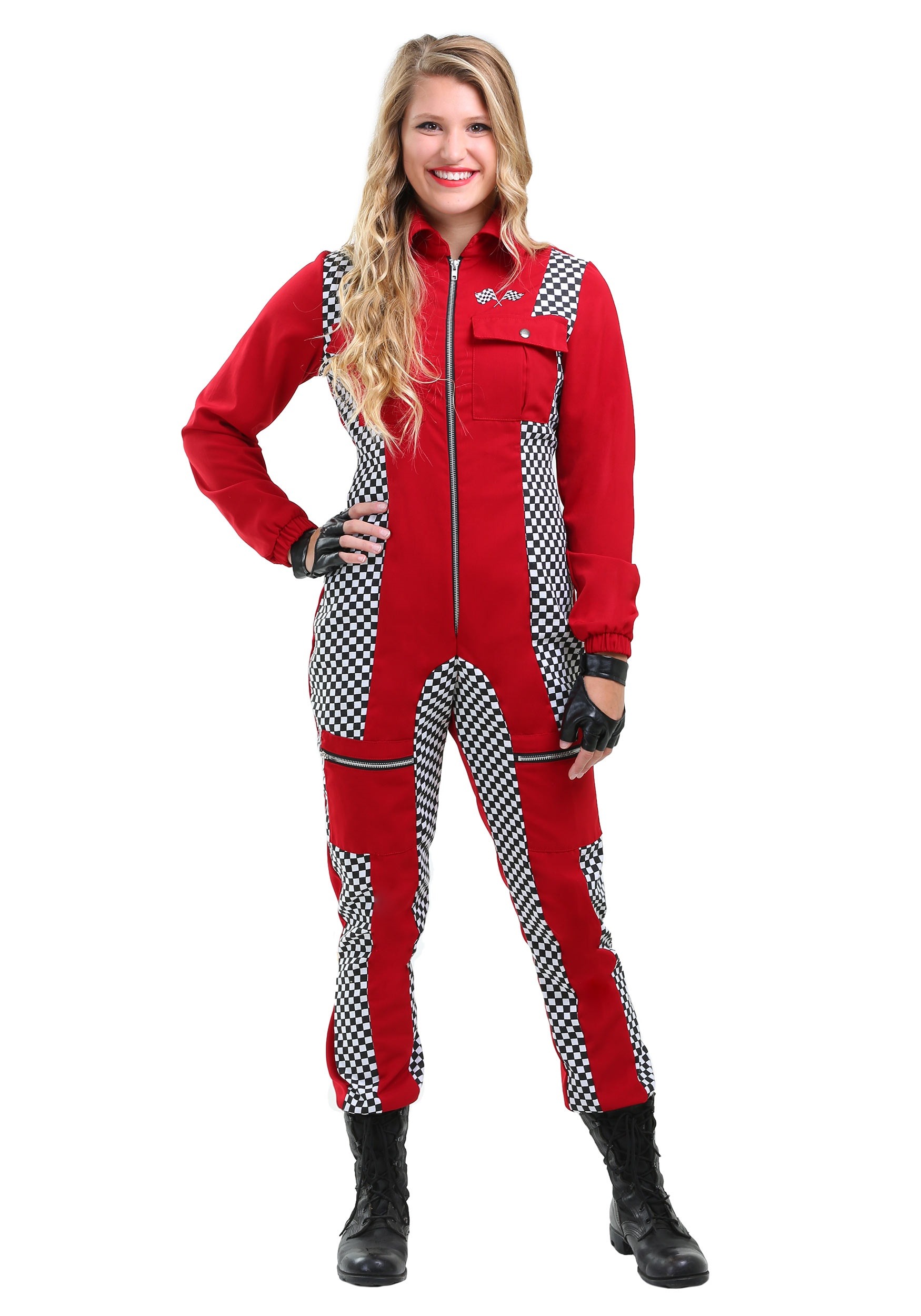 Image of Racer Jumpsuit Plus Size Costume for Women ID FUN1881PL-1X