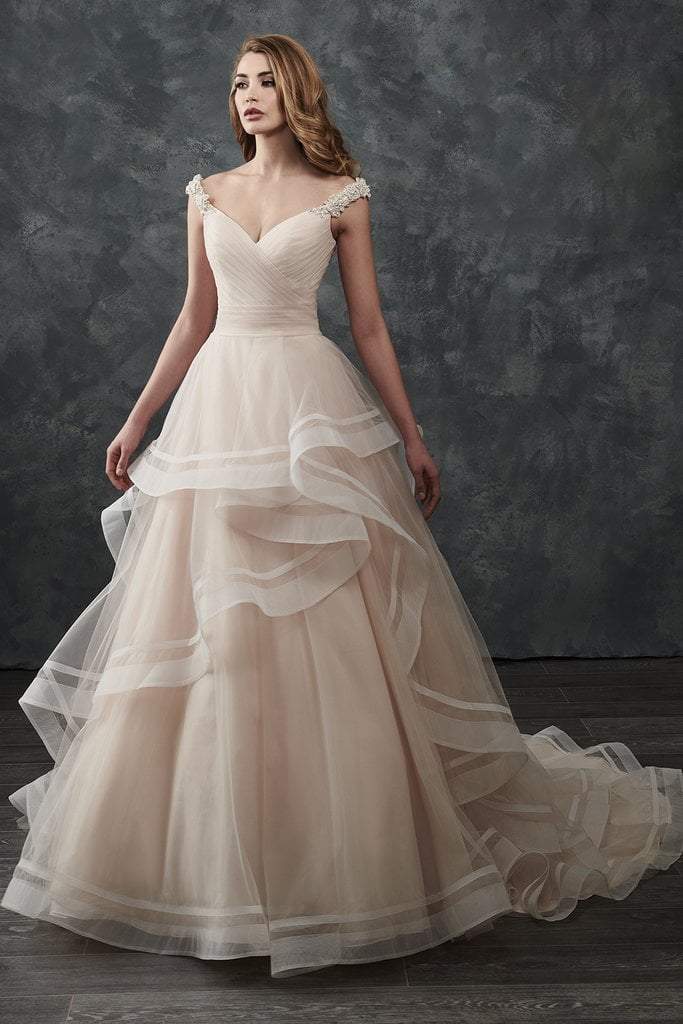 Image of Rachel Allan Bridal - M667 Off-Shoulder Ruffled Bridal Gown