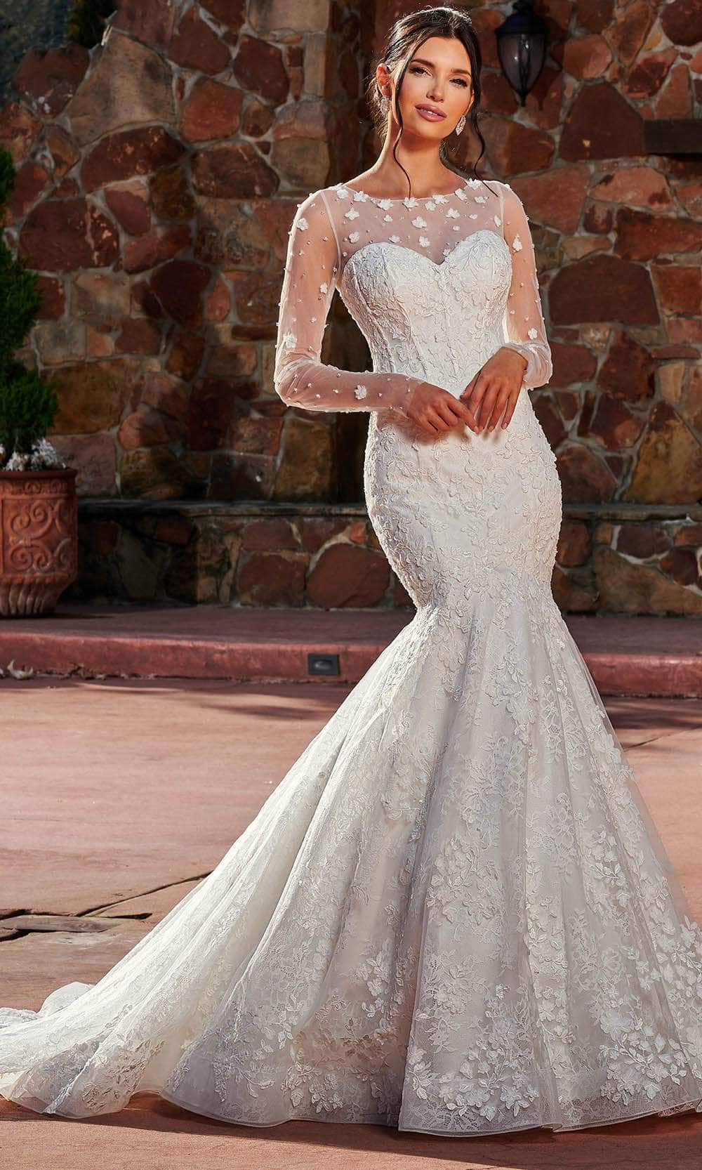 Image of Rachel Allan Bridal RB3165 - Illusion Mermaid Bridal Gown