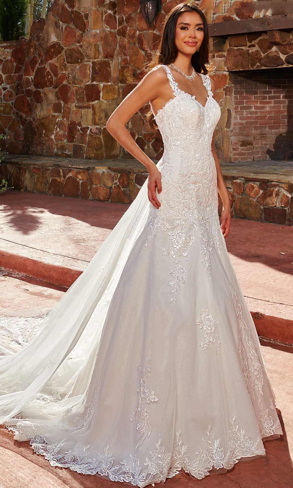 Image of Rachel Allan M825 - Applique-Ornate Trumpet Bridal Gown