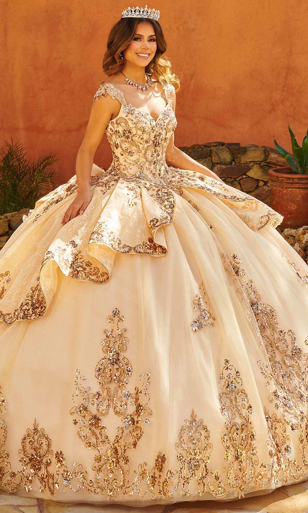 Image of Rachel Allan MQ3093 - Bow Back Quinceanera Ballgown