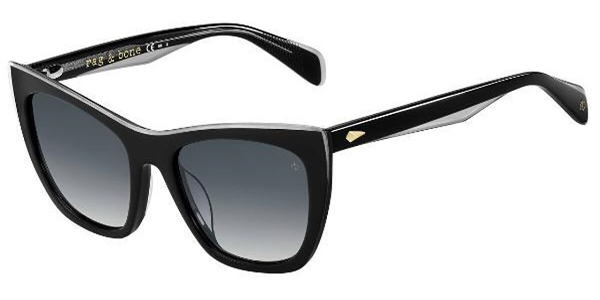 Image of Rag & Bone RNB1039/G/S 008A/9O 53 Lunettes De Soleil Femme Noires FR