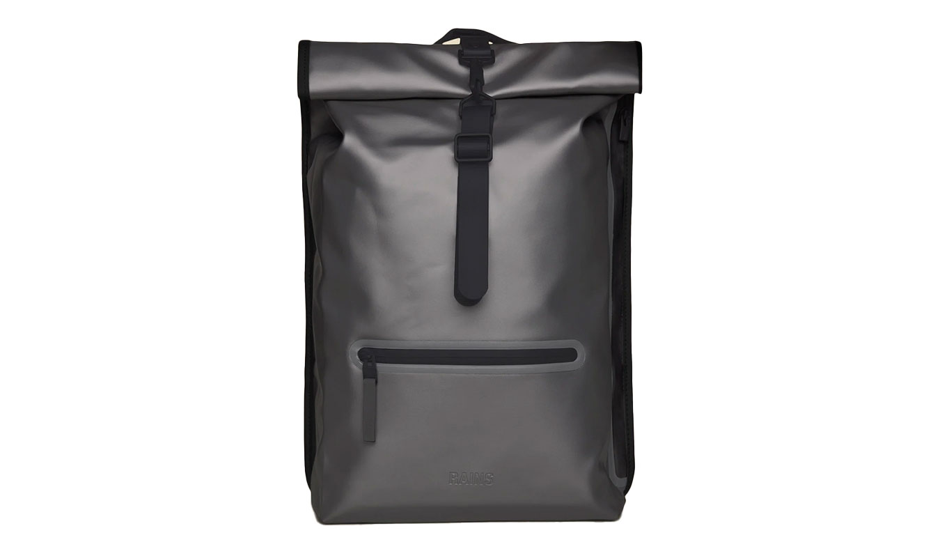 Image of Rains Rolltop Rucksack Metallic Grey RO