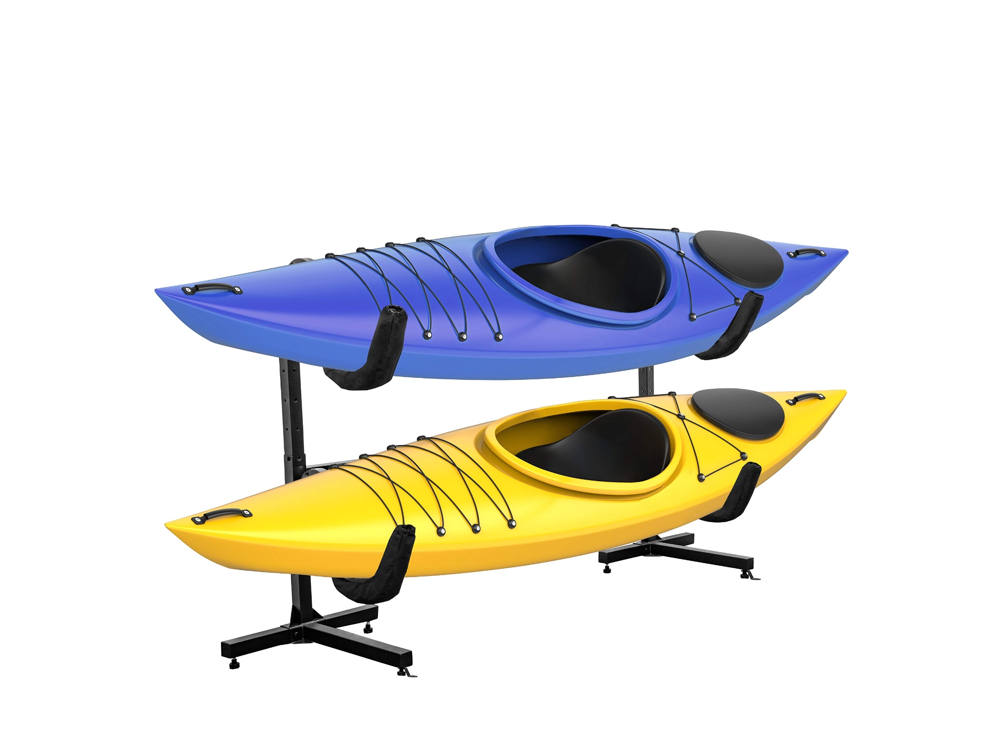 Image of RaxGo Kayak Storage Rack Indoor & Outdoor Freestanding for 2 Kayak ID 843812136624