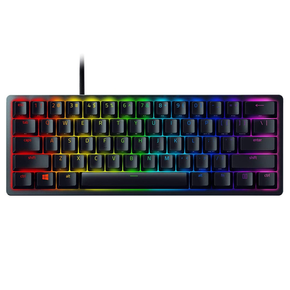 Image of Razer Huntsman Mini 60% Gaming Keyboard Chroma RGB Lighting PBT Keycaps Onboard Memory Clicky Optical Switches -Black
